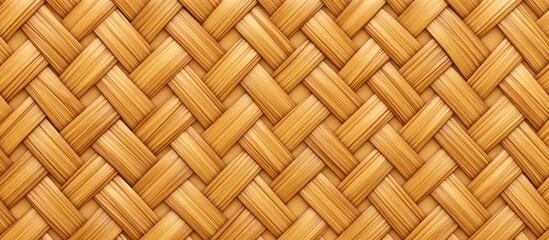 A detailed view showcasing the intricate woven bamboo surface, displaying a basket weave pattern with golden straw accents. This texture is ideal for fashion or interior design projects, offering a
