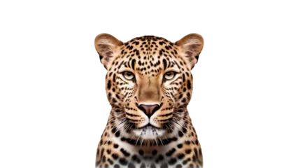Fototapeten Cheetah animal cut out. Isolated leopard animal on transparent background © yLemon