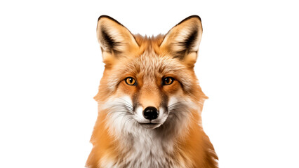 Fox animal cut out. Isolated fox animal on transparent background