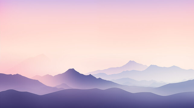 Dusky Peaks: Twilight Over Purple Mountains