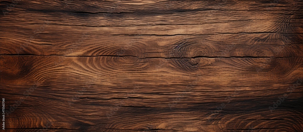 Poster a brown wood background featuring a black border, creating a simple and elegant design element. the 