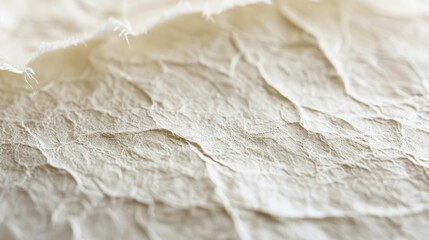 A detailed macro shot of a paper surface showing the texture and fibers in natural light with a focus on organic patterns. - obrazy, fototapety, plakaty
