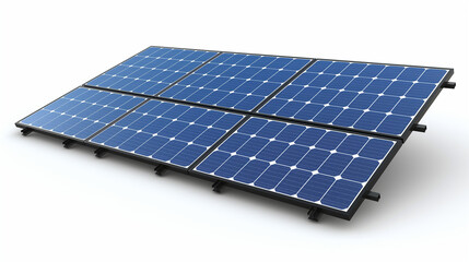 Solar panel on a white background. Ecology. Eco-friendly solar energy