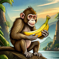거대한 바나나 원숭이
