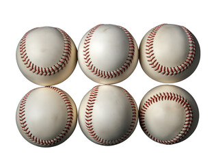 baseball collection set isolated on transparent background, transparency image, removed background