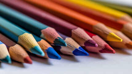 Obraz premium Colorful pencils sharp ends.