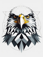 Fototapeta premium Art digital géométrique : Aigle