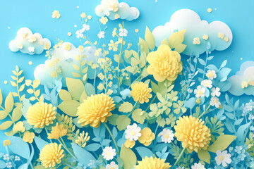 Colorful flowers and background