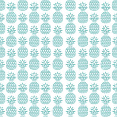 Seamless pattern with pineapples. Vector Illustration 