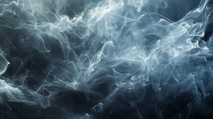 Mystical abstract art with ethereal smoke and light effects in dark tones. - obrazy, fototapety, plakaty
