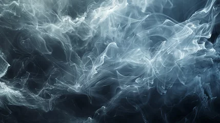 Fototapeten Mystical abstract art with ethereal smoke and light effects in dark tones. © furyon