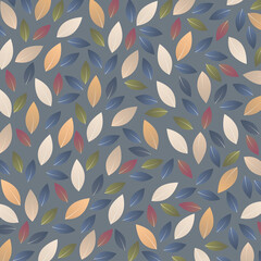 Vector background made of leaves in pastel colors.