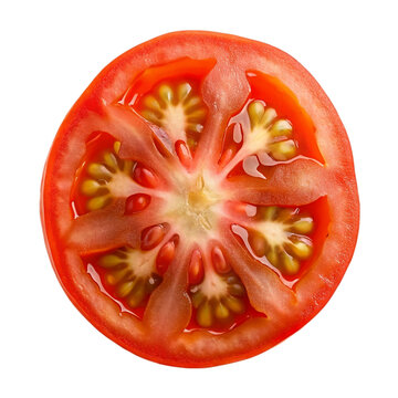 Tomato slice. isolated on transparent background.
