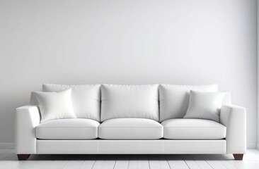 White sofa with high legs