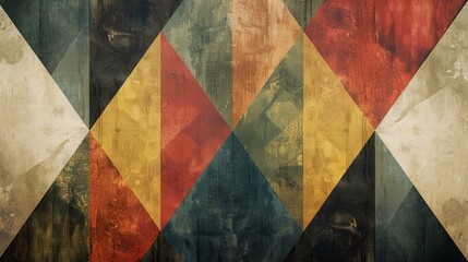 Vintage geometric abstract background with muted colors and retro patterns for a nostalgic theme.
