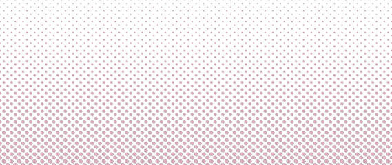 Blended  doodle pink flower on white for pattern and background, halftone effect.