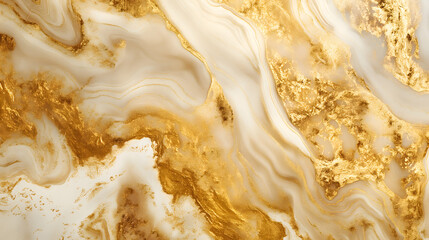 Luxurious Gold and White Marble Texture Design