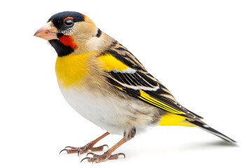 Obraz premium Vibrant Goldfinch Portrait: Exploring the Beauty of Birdlife in Close-Up Photography