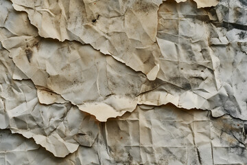Textured Crumpled Aged Paper Background with Natural Patterns