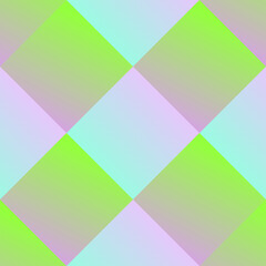 Seamless geometric pattern with gradient rhombuses in current fashionable shades. Suitable for interior, wallpaper, fabrics, clothing, stationery.