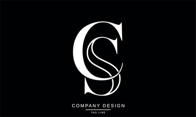 SC, CS Abstract Letters Logo Monogram Design Icon Font