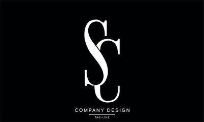 SC, CS Abstract Letters Logo Monogram Design Icon Font