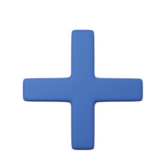 Positive Sum Plus Symbol Signifying Growth and Addition 3D render