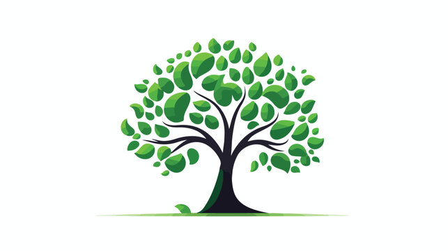 Simplified tree image eco friendly minimalistic tree