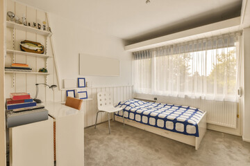 Cozy and bright single bedroom with modern decor