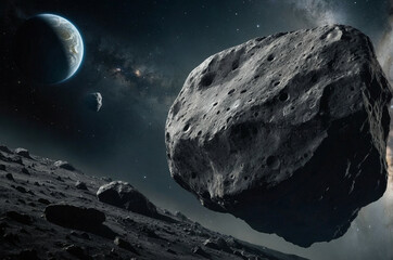 A Gray Rock on the Moons Surface