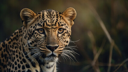 Close-Up of Leopard Looking at Camera