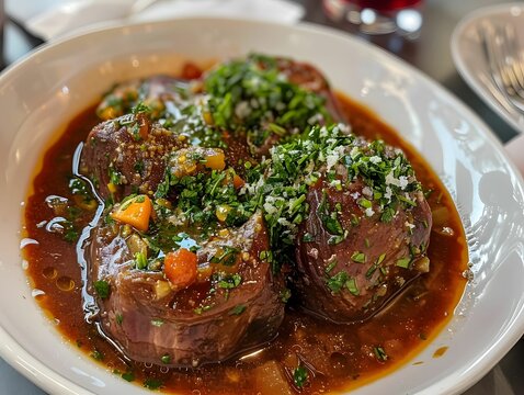 Osso buco braised veal shanks