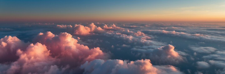Aerial View of Sky and Clouds From Airplane - obrazy, fototapety, plakaty