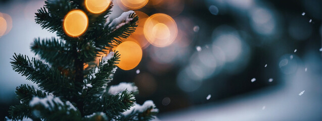 Illuminated Christmas Tree With Lights