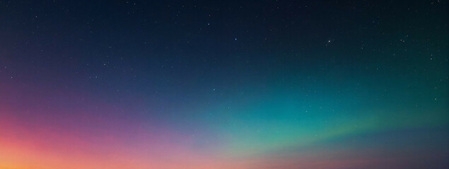 Fototapeta na wymiar Vivid Twilight Sky Capturing Gradient Hues and Stars Emerging at Dusk