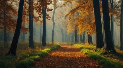 Path Leading Through Dense Forest