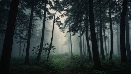 Obraz premium Towering Forest of Tall Trees