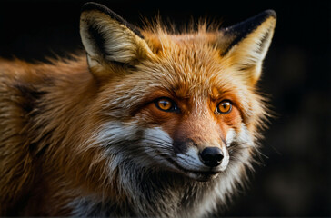Obraz premium Close Up of a Red Fox Staring at the Camera