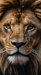 Close Up of a Lions Face