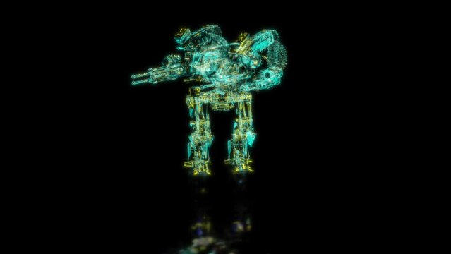Rendering 3D animation, VISUAL EFFECTS Heuman made sci-fi transformers robot Model on a black background