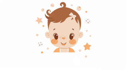 illustration of baby child,ai