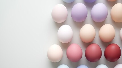 Easter eggs top view
