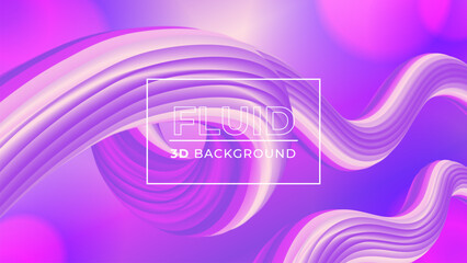 Purple Modern 3D Fluid Style Background.
