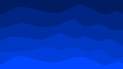 Blue Gradient background for decoration - Ocean waves pattern - Water flow wallpaper design concept.