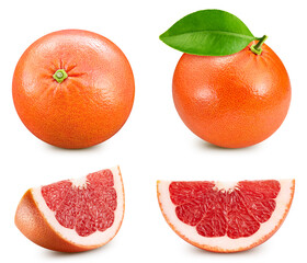 Isolated grapefruit with leaf
