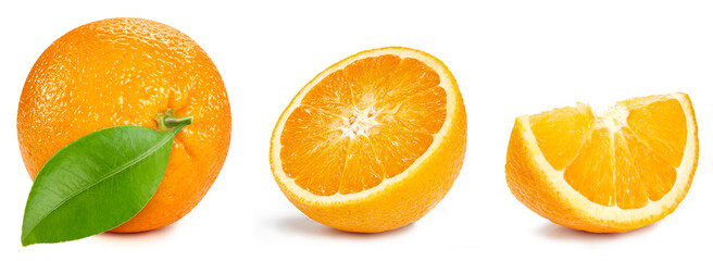 Fresh organic orange isolated