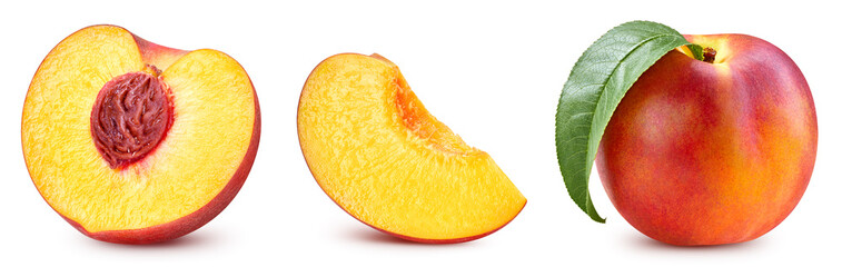 Fresh organic peach isolated - 755679479