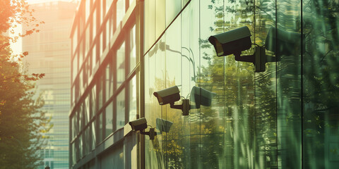 CCTV security cameras - obrazy, fototapety, plakaty