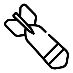 nuclear bomb outline icon