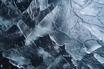 Foto op Plexiglas glass heet with freezing effect with black background © Daniel